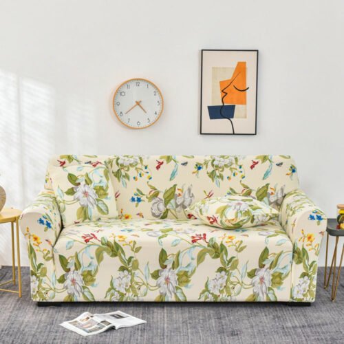 Stretchable Sofaprint Couch Cover One Piece Sofa Slipcover
